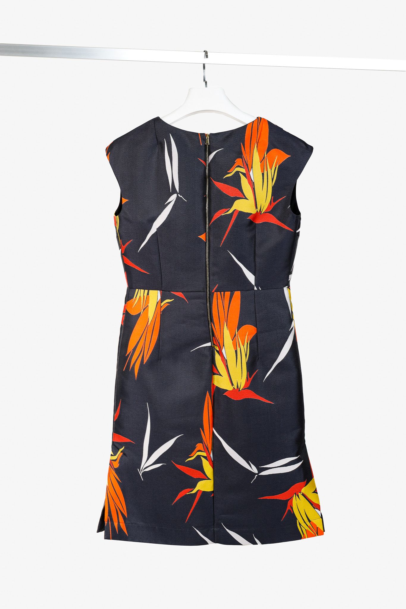 Marni Marni Resort 2015 Light Navy Leaf-Jacquard Sleeveless Dress Size M / US 6-8 / IT 42-44 - 2 Thumbnail