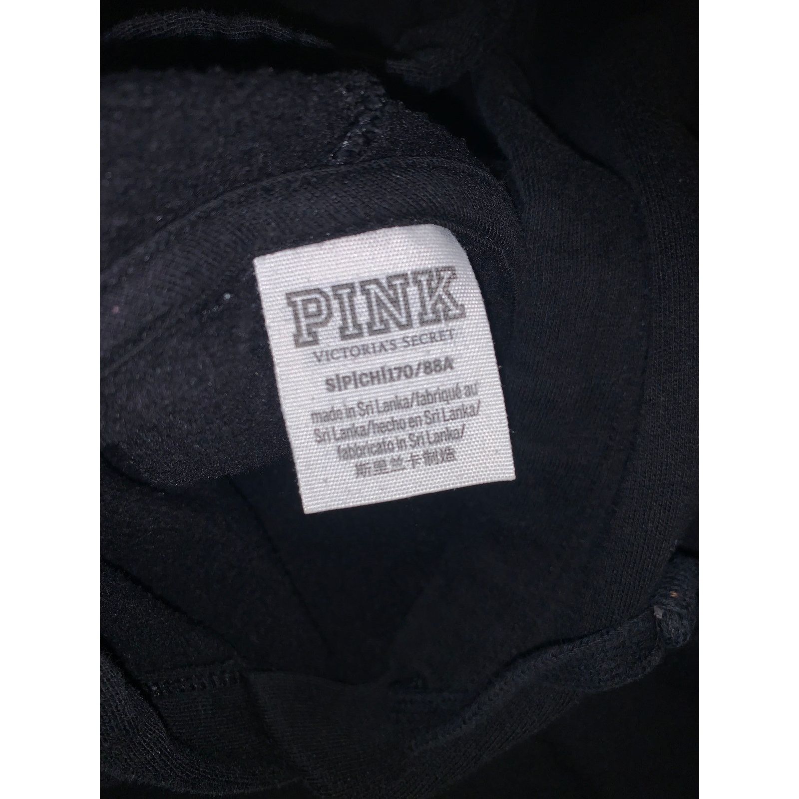Victoria's Secret Victoria's Secret PINK Hoodie Small Black Y2K Logo Pullover Size S / US 4 / IT 40 - 8 Thumbnail