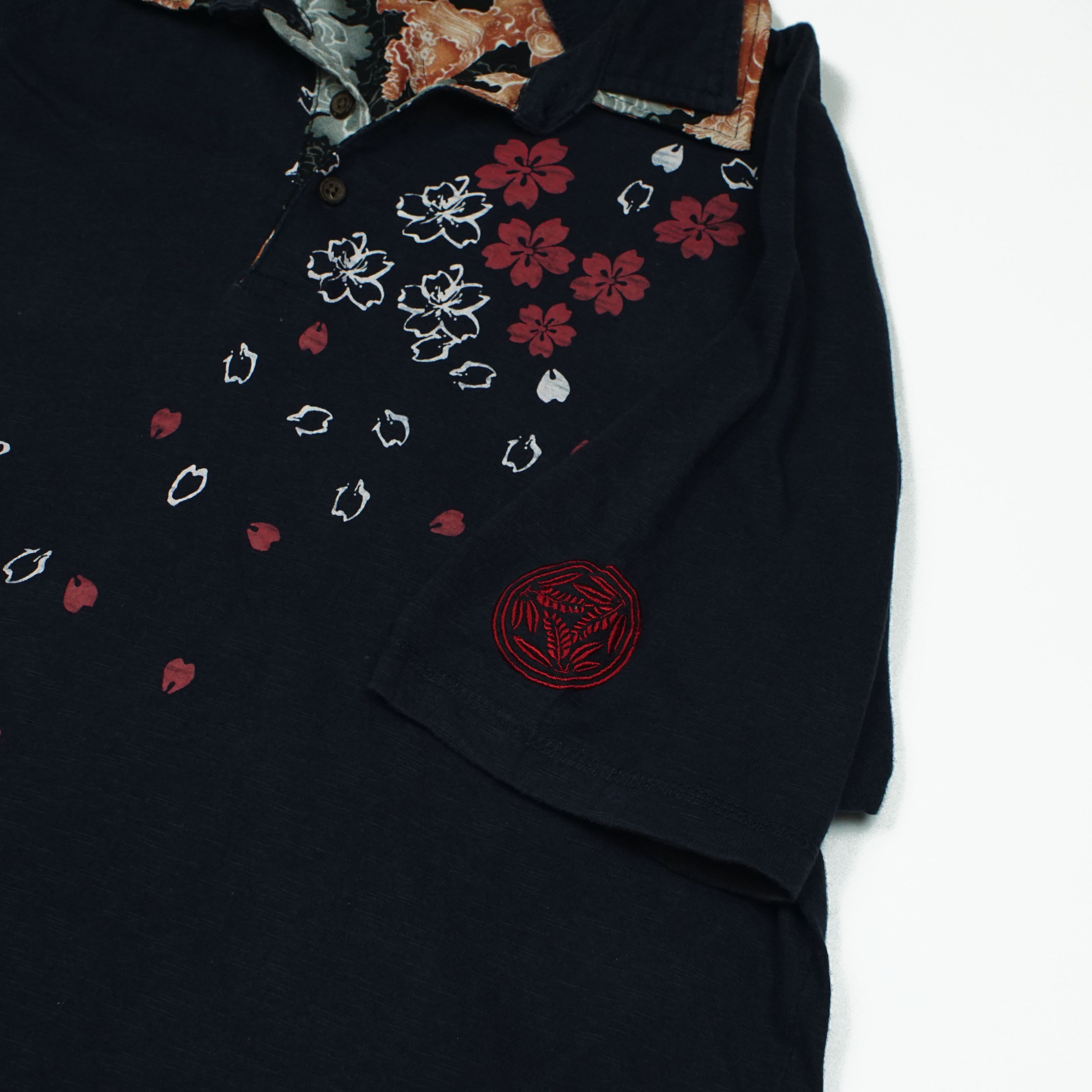 Japanese Brand *NoTariff Japan Traditional Dragon Graphic Collared T-Shirt Size US L / EU 52-54 / 3 - 6 Thumbnail