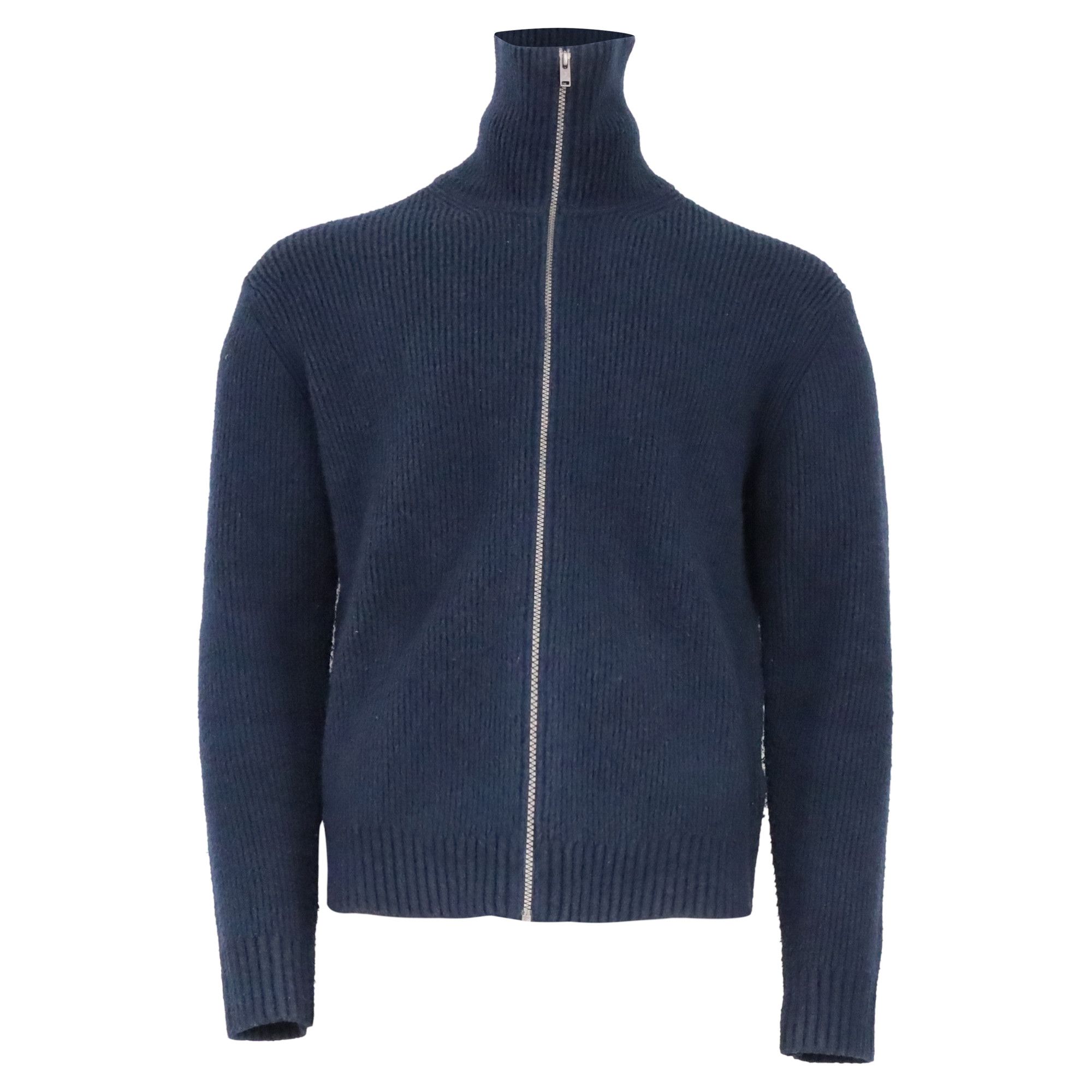 JW Anderson JW Anderson X Uniqlo Zip-Up Sweater in Navy Blue Acrylic Size US XL / EU 56 / 4 - 1 Thumbnail