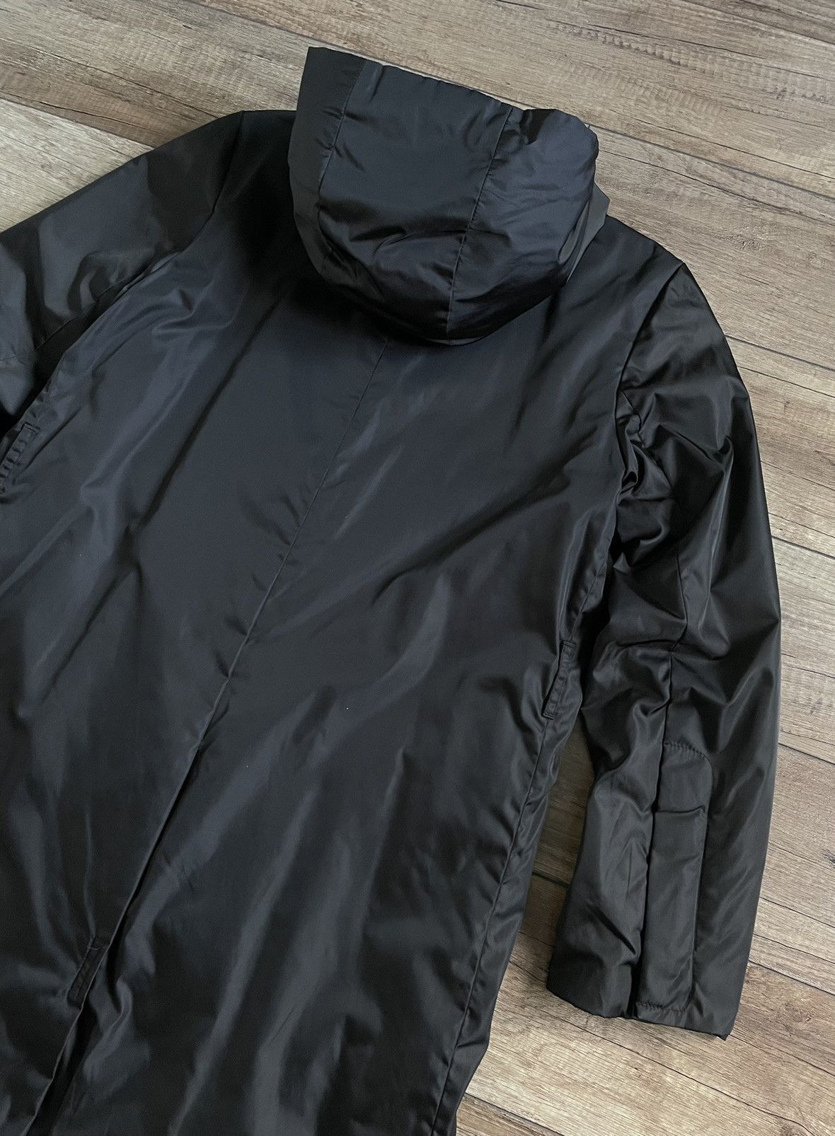 Prada RARE Prada Black Tag Long Nylon Hooded Jacket Parka Coat Size M / US 6-8 / IT 42-44 - 10 Thumbnail