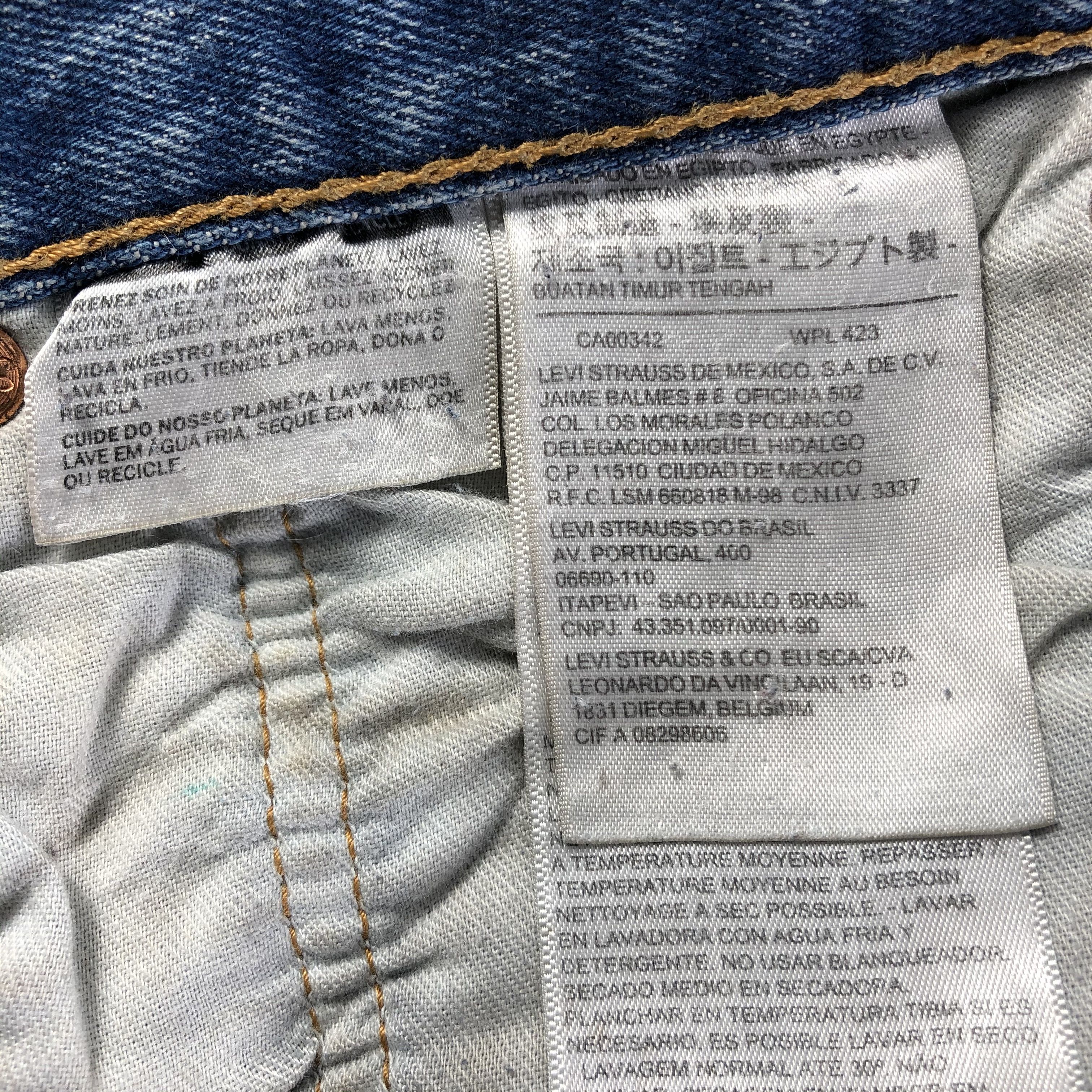 Levi's Vintage Blue Wash Levis 501 Jeans-J3080 Size US 36 / EU 52 - 10 Thumbnail