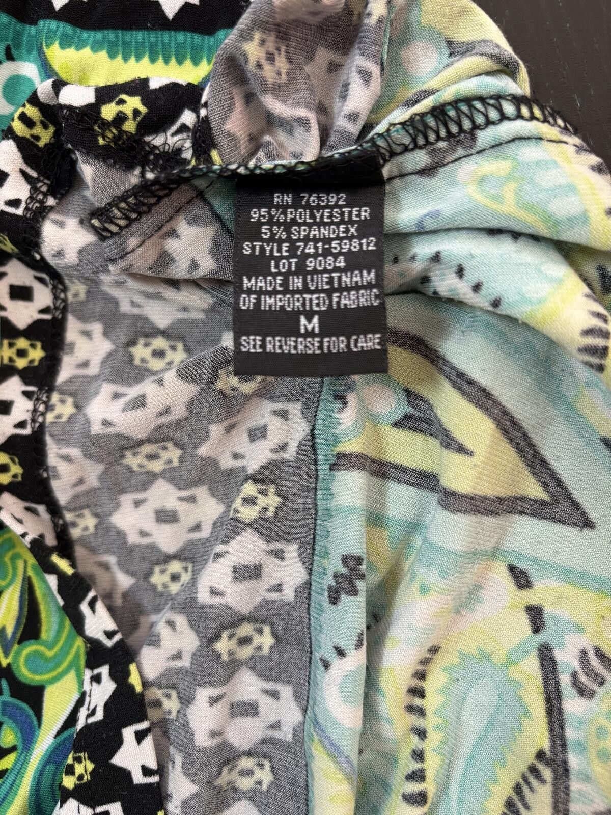 Staple Snap Bohemian Maxi Dress with Green & Blue Paisley Print. M Size M / US 6-8 / IT 42-44 - 9 Thumbnail