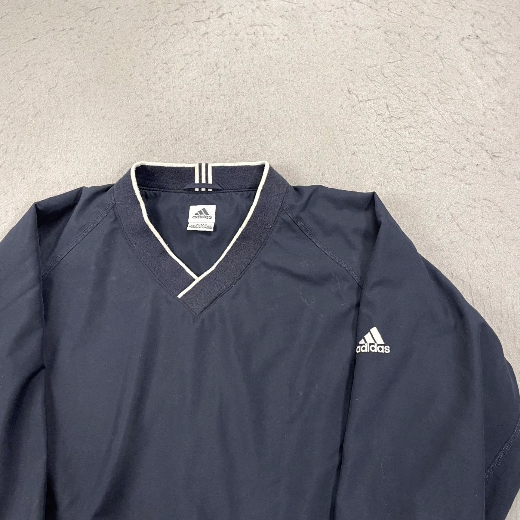 Adidas VINTAGE adidas Golf Jacket Mens XL Climaproof Windbreaker Pullover Navy Blue/Blue - Golf Activewear, Jacket, adidas, Climaproof, Windbreaker, Mens, XL Size US XL / EU 56 / 4 - 2 Thumbnail