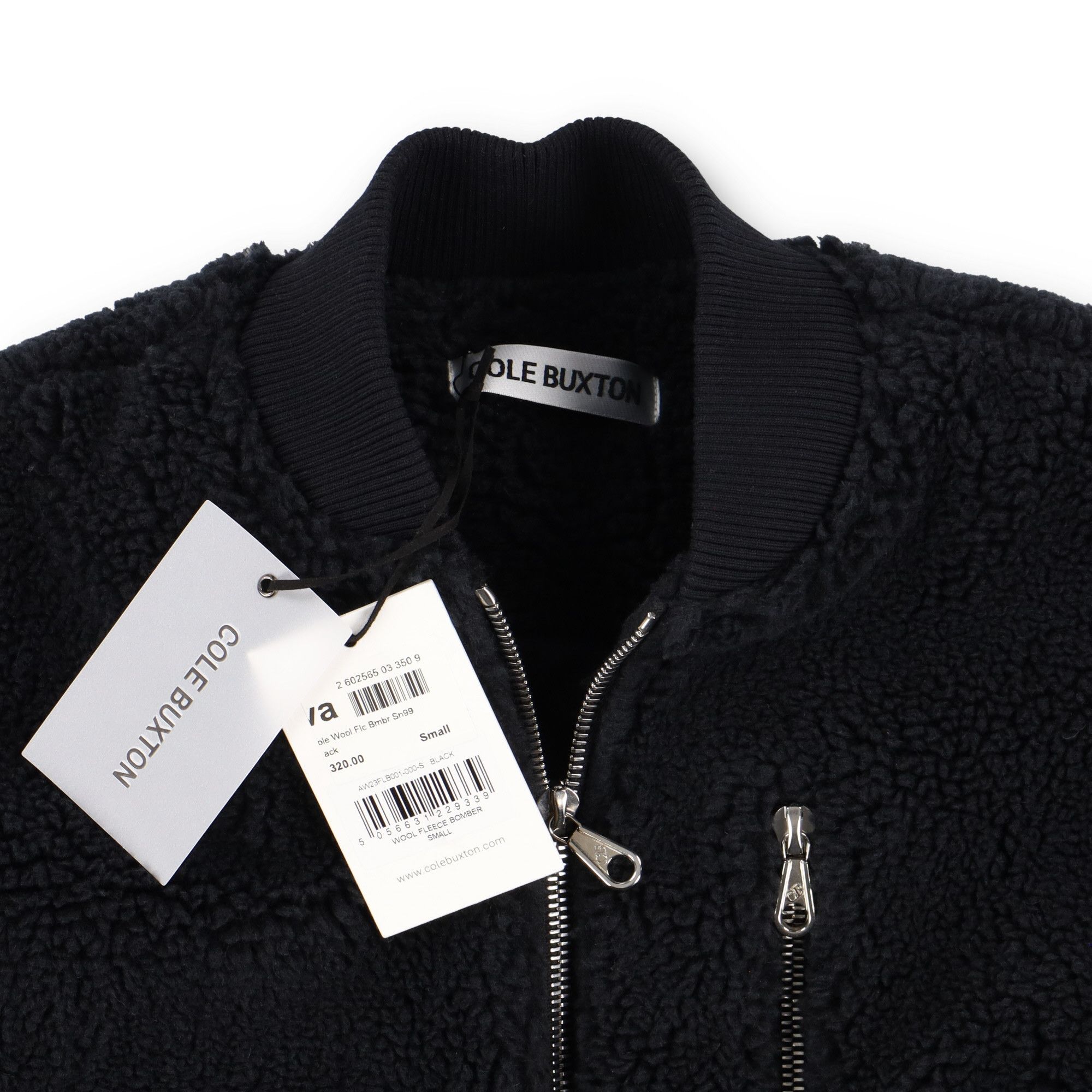 Cole Buxton Black Wool Fleece Bomber Jacket Size US L / EU 52-54 / 3 - 5 Thumbnail