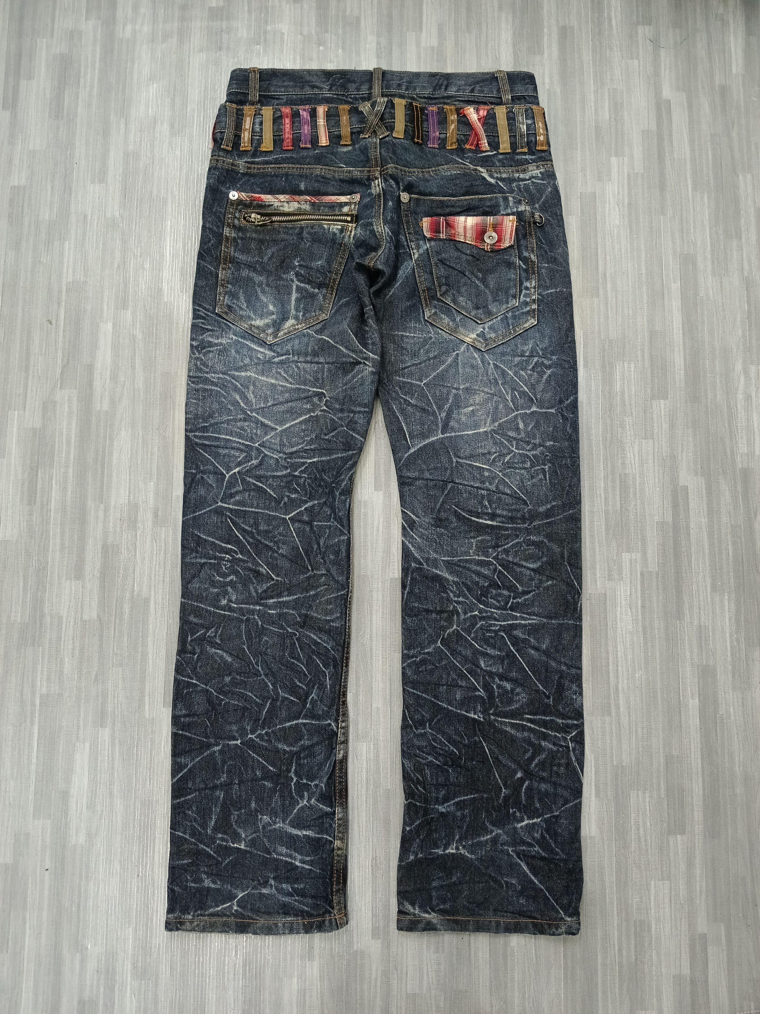 Japanese Brand SICK DOUBLE WAIST NYLAUS JEANS Size US 32 / EU 48 - 3 Thumbnail