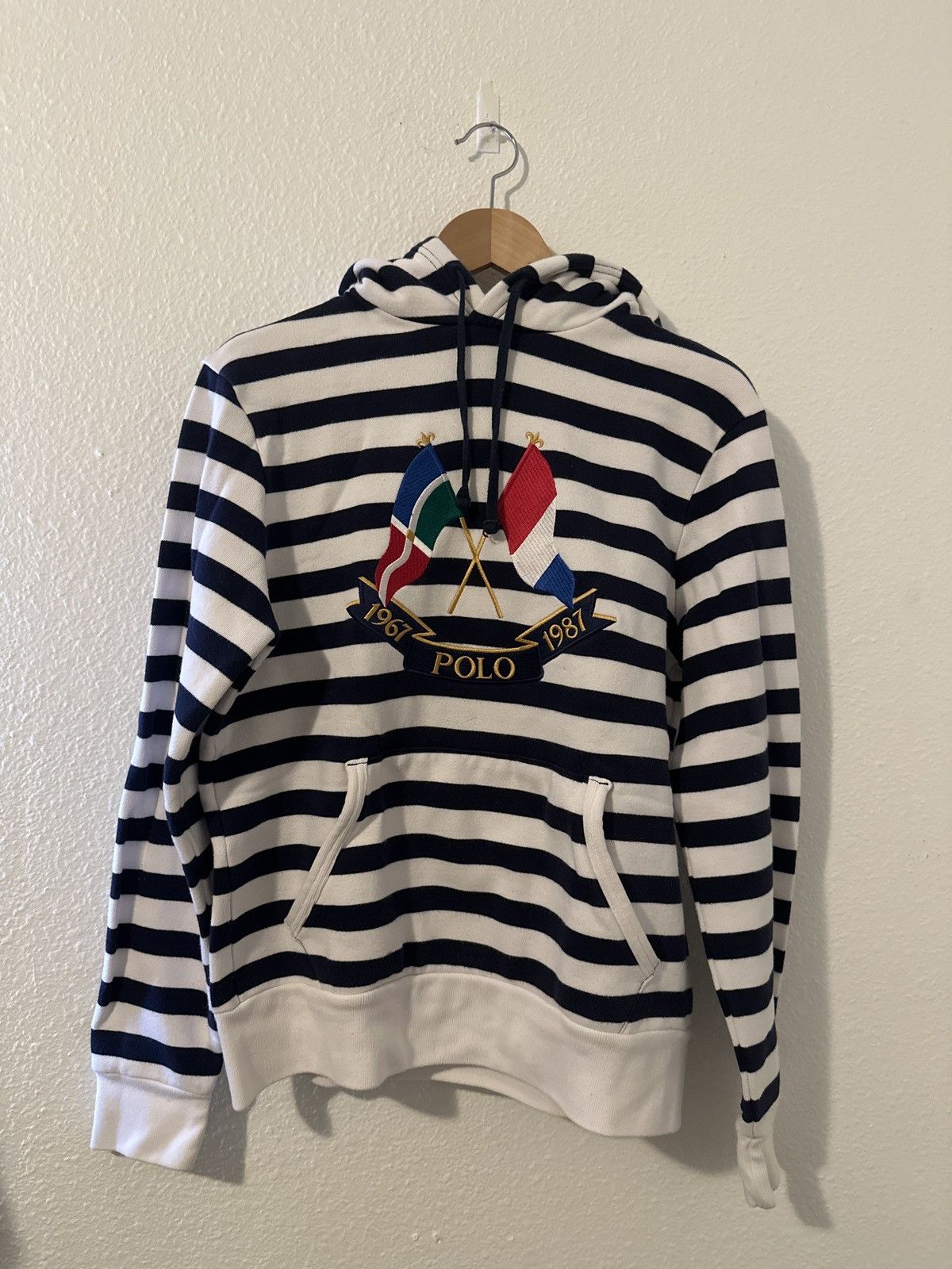 Polo Ralph Lauren Polo Ralph Lauren Striped Hoodie Size US S / EU 44-46 / 1 - 1 Thumbnail