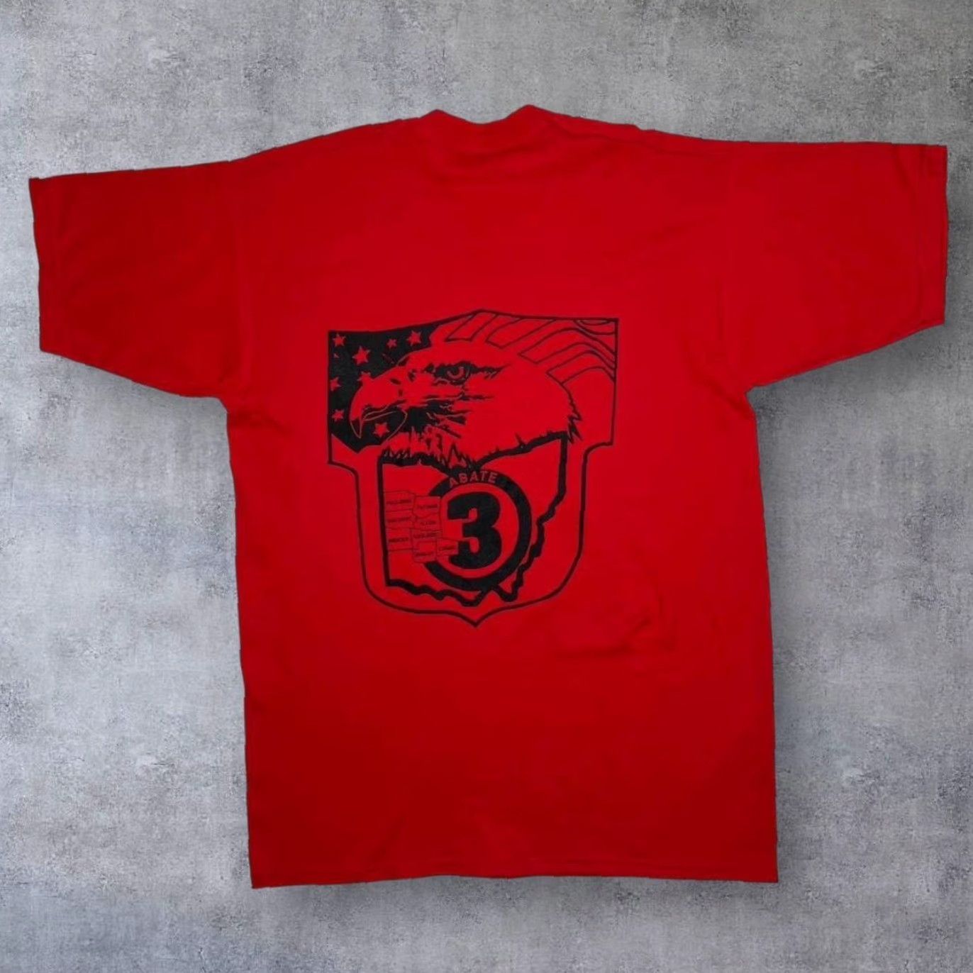 Fruit Of The Loom Vintage Abate Of Ohio 1997 12th Annual Toy Run Biker Souvenir Graphic T-Shirt L Mens Red XL? Size US L / EU 52-54 / 3 - 2 Thumbnail