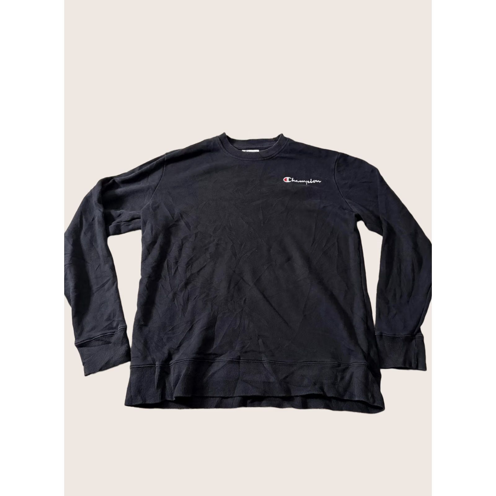Champion Champion Sweatshirt Mens Medium Black Lightweight Pullover Crewneck Small Logo Size US M / EU 48-50 / 2 - 1 Thumbnail