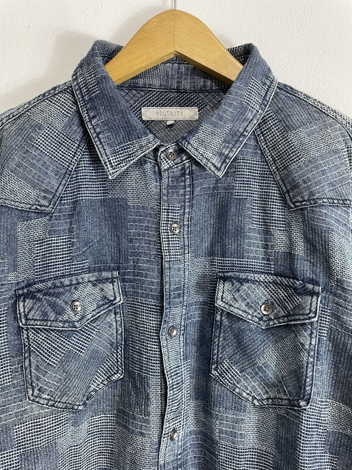 Yohji Yamamoto Undefined Japanese Patchwork Pattern Shirt issey style Size US L / EU 52-54 / 3 - 2 Thumbnail