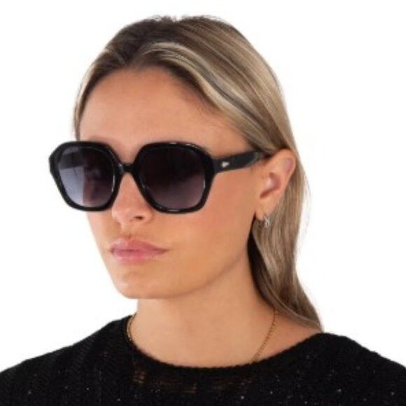 Rag & Bone Rag & Bone RNB1063/S 0807 9O Sunglasses Black Square Frame Size ONE SIZE - 3 Thumbnail