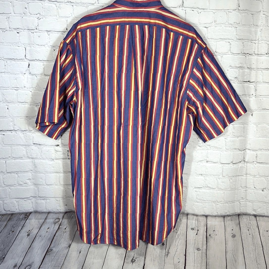 Ralph Lauren Ralph Lauren Golf Mens Tilden Button Down Shirt XL Blue Red Striped Size US XL / EU 56 / 4 - 5 Thumbnail