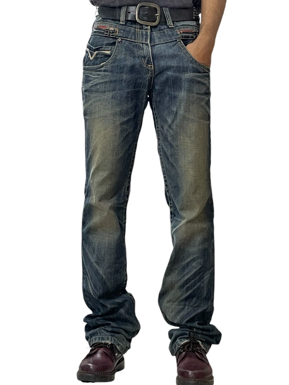If Six Was Nine Lolita Muddy Whisker Distressed Denim Pants Size US 30 / EU 46 - 3 Thumbnail