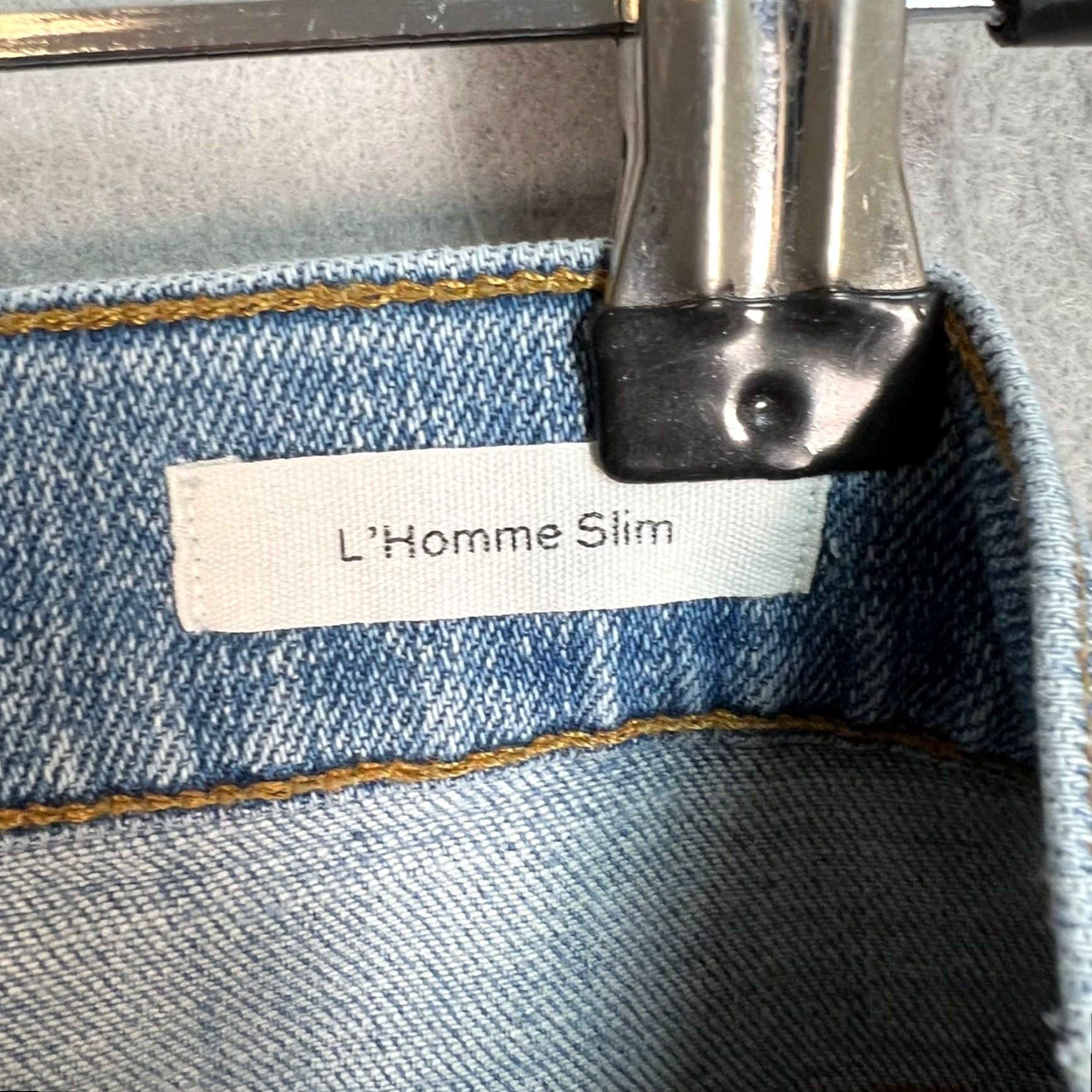Frame FRAME L'Homme Slim Jeans Light Wash Blue Denim Adult Mens 33 Regular Size US 33 - 4 Thumbnail