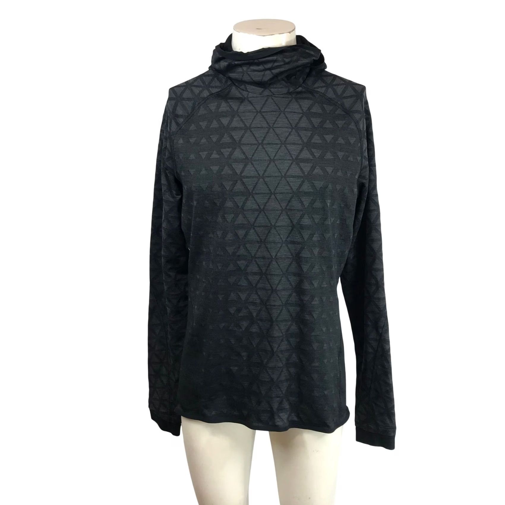 Nike Nike Pro Hoodie Geometric Triangle Scuba Pullover Mens L Charcoal Black Size US L / EU 52-54 / 3 - 2 Thumbnail