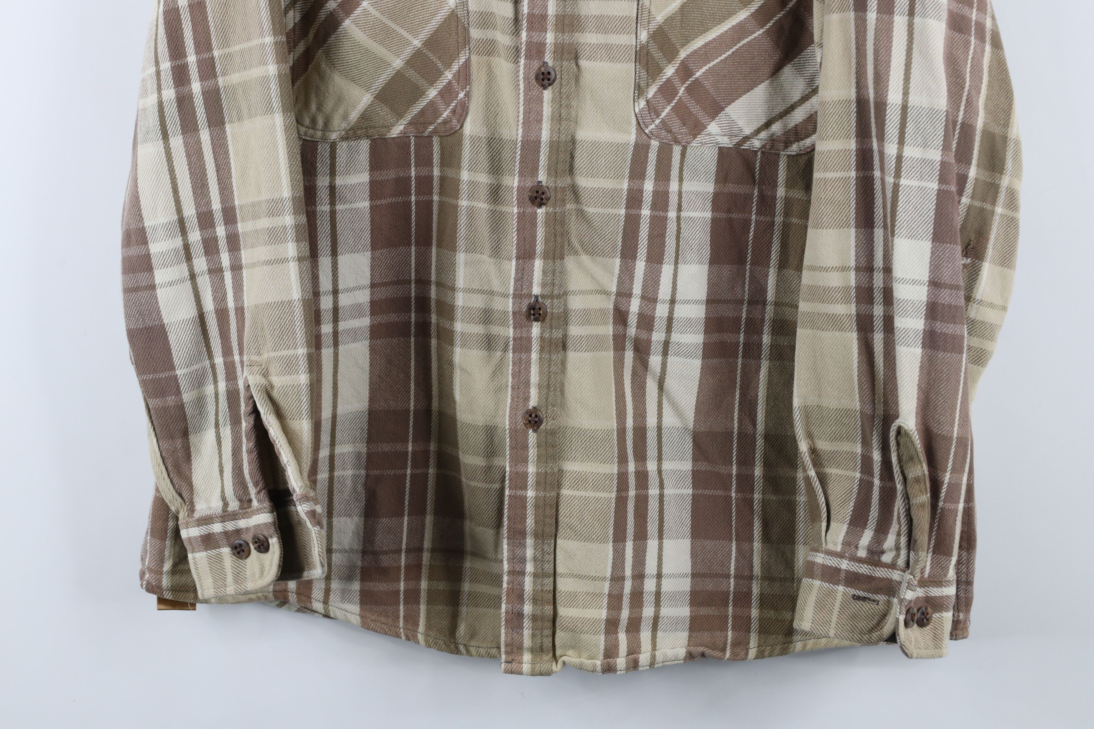 Vintage Vintage 90s Streetwear Heavyweight Button Shirt Plaid Size US XL / EU 56 / 4 - 3 Thumbnail