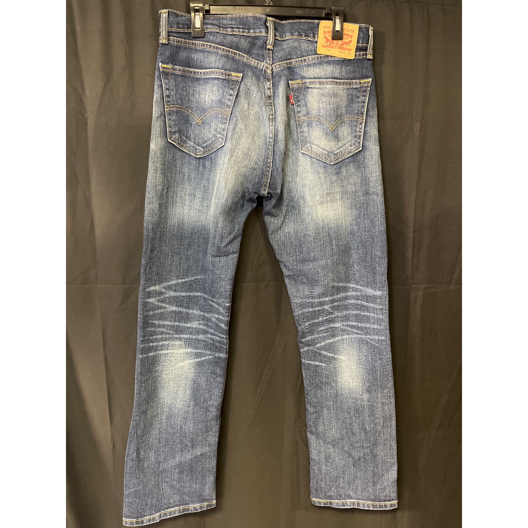 Levi's Levi's 505 Men's Blue Jeans/Straight Leg 33x32 SKU 4062 Size US 33 - 3 Thumbnail