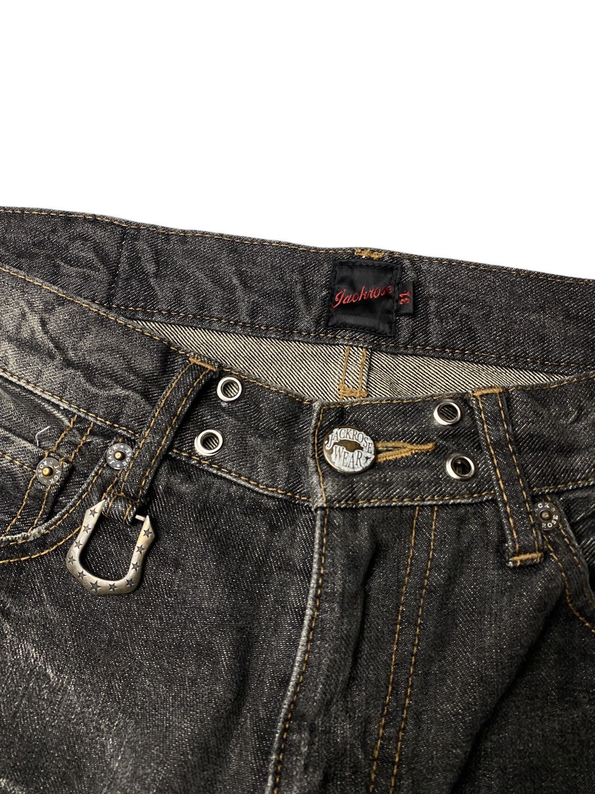 If Six Was Nine 2000's Jackrose Seawash Clawmark Tribal Flared Jeans Size US 30 / EU 46 - 4 Thumbnail