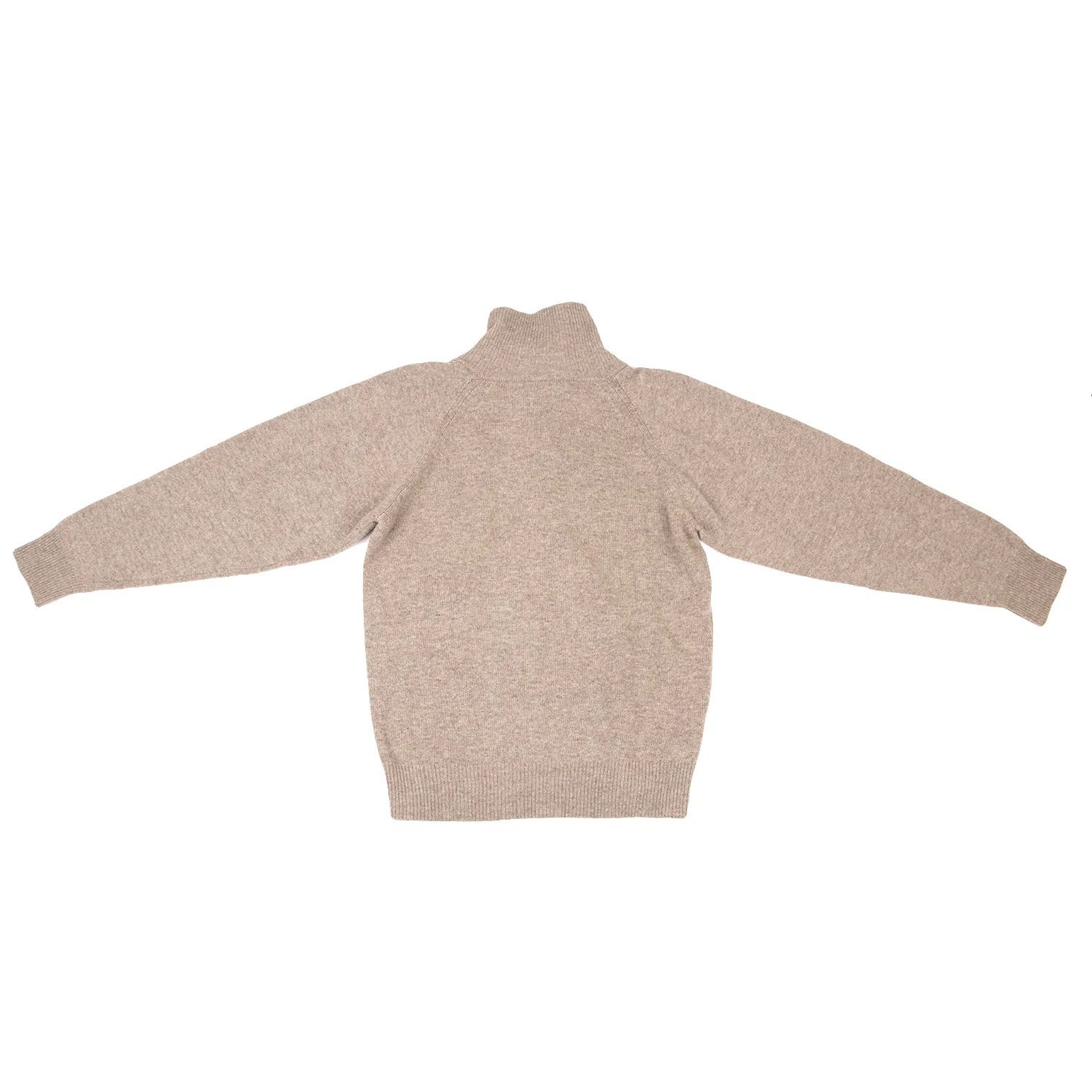 Issey Miyake Wool-Blend High-Neck Half-Zip Knit Sweater in Mocha M Size US M / EU 48-50 / 2 - 12 Thumbnail