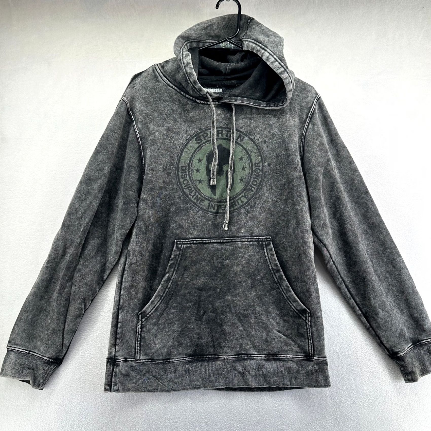 Vintage Spartan Hoodie Gray Men's Small Pullover Long Sleeve Fleece Pocket Classic Winter Size US S / EU 44-46 / 1 - 2 Thumbnail