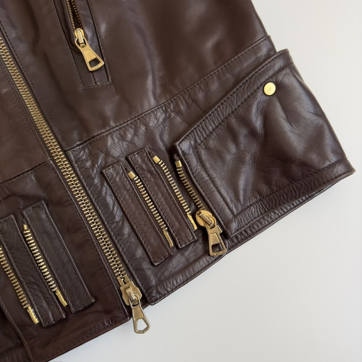 Dsquared2 F/W 2002 Dsquared2 Biker Leather Jacket Size 48 Homeless Size US M / EU 48-50 / 2 - 3 Thumbnail