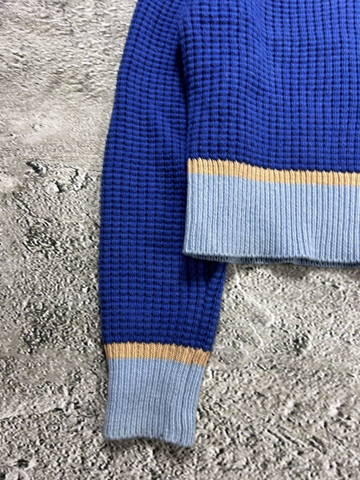 Marni × Uniqlo Marni Uniqlo Popcorn Knit V-neck Sweater blue Size M / US 6-8 / IT 42-44 - 4 Thumbnail