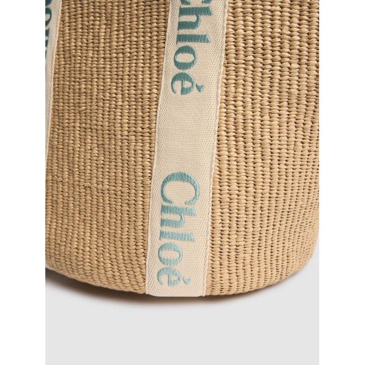 Chloe Chloe Large Blush Green Raffia Shoulder Bag New & Authentic Size ONE SIZE - 3 Thumbnail