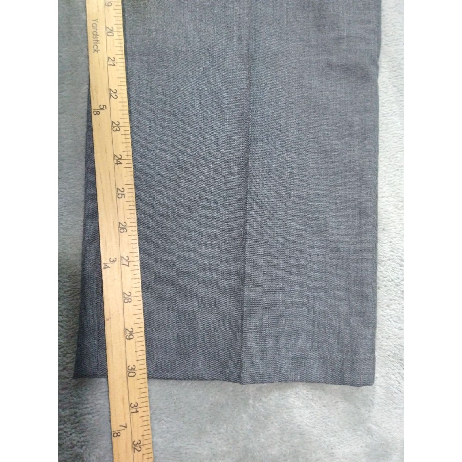 Haggar Haggar Pants Mens 34x30 Gray Dress Suit Straight Leg Classic Fit Flat Front Flex Pants Size 34R - 5 Thumbnail