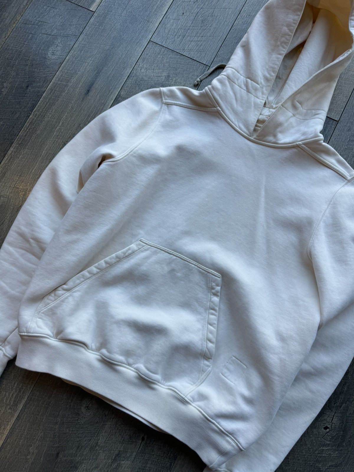Rick Owens Rick Owens DRKSHDW Natural Reverse Drawstring Hoodie - XL Size US XL / EU 56 / 4 - 4 Thumbnail