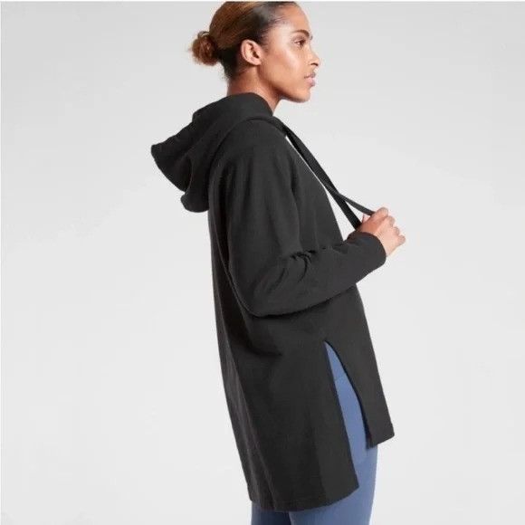 Athleta Athleta Yogi Oversized Black Hoodie With Side Slits Size S / US 4 / IT 40 - 3 Thumbnail