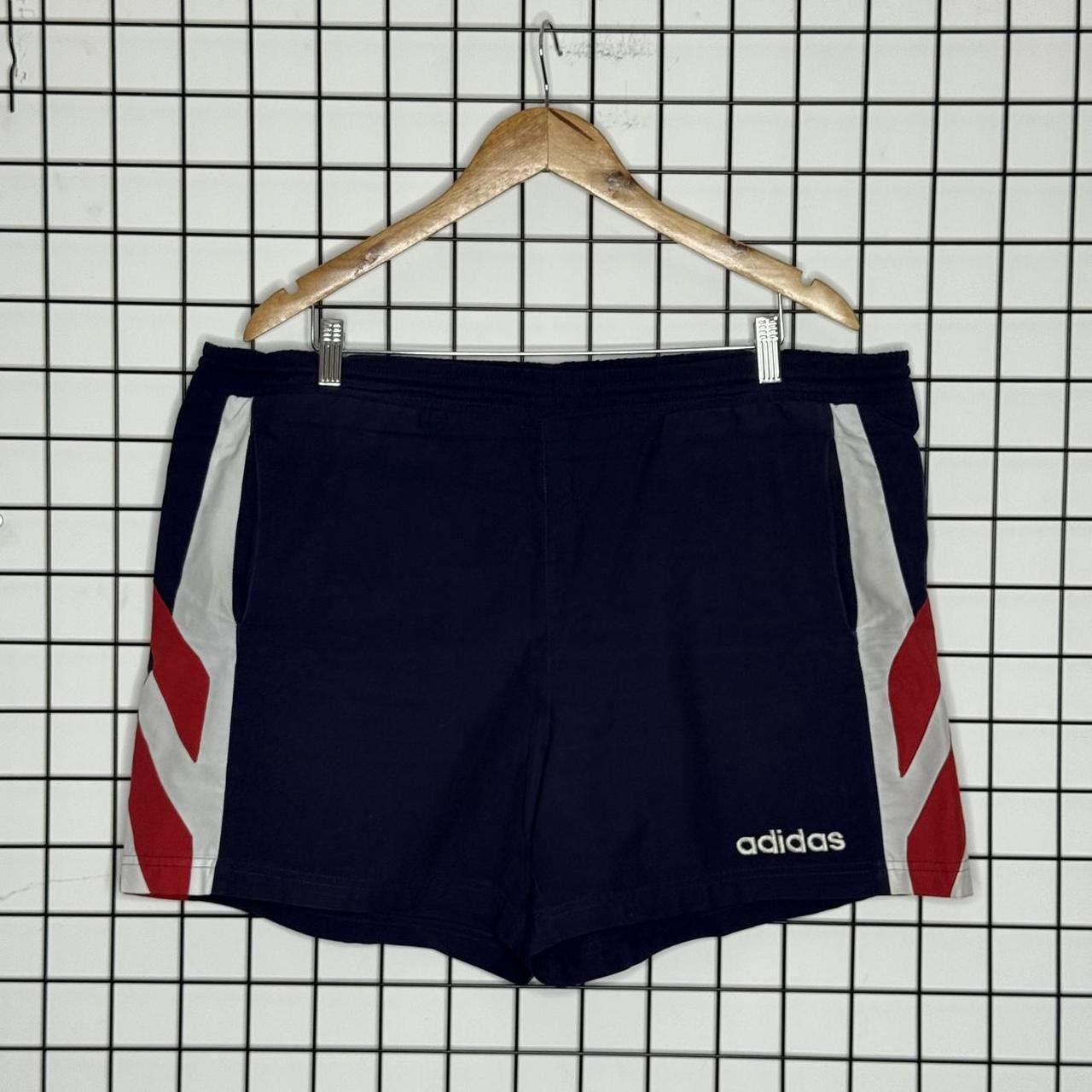 Adidas Adidas Vintage 90s Shorts Blue Red 3 Stripes Size US 36 / EU 52 - 1 Thumbnail