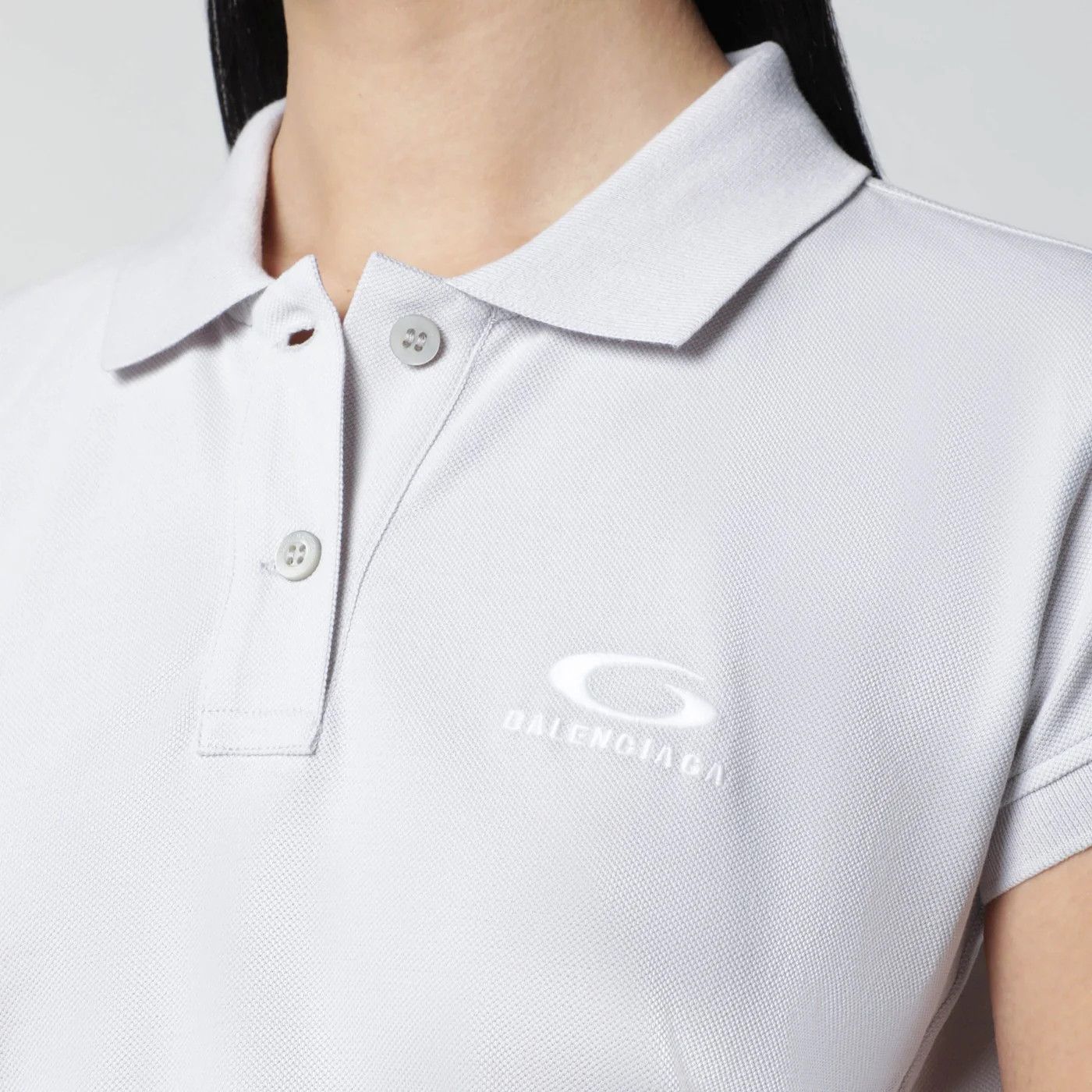 Balenciaga o1d2blof0426 Classic Polo Shirt in Off-White Size S / US 4 / IT 40 - 4 Thumbnail