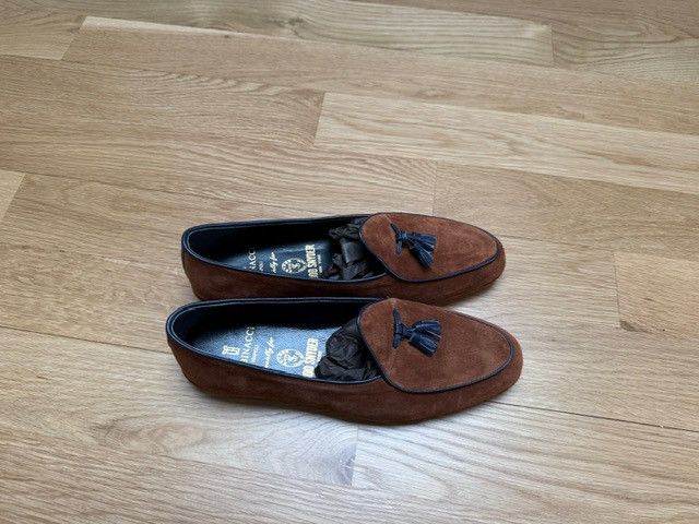 Rubinacci Todd Snyder x Rubinacci Suede Marphy Loafer – Size 9 (New) Size US 9 / EU 42 - 1 Thumbnail