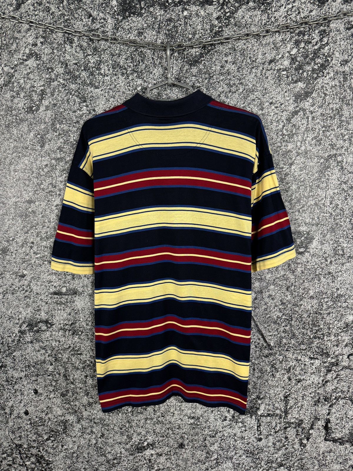 Yves Saint Laurent Men’s Yves Saint Laurent Striped Polo Shirt Vintage YSL XL Size US XL / EU 56 / 4 - 9 Thumbnail
