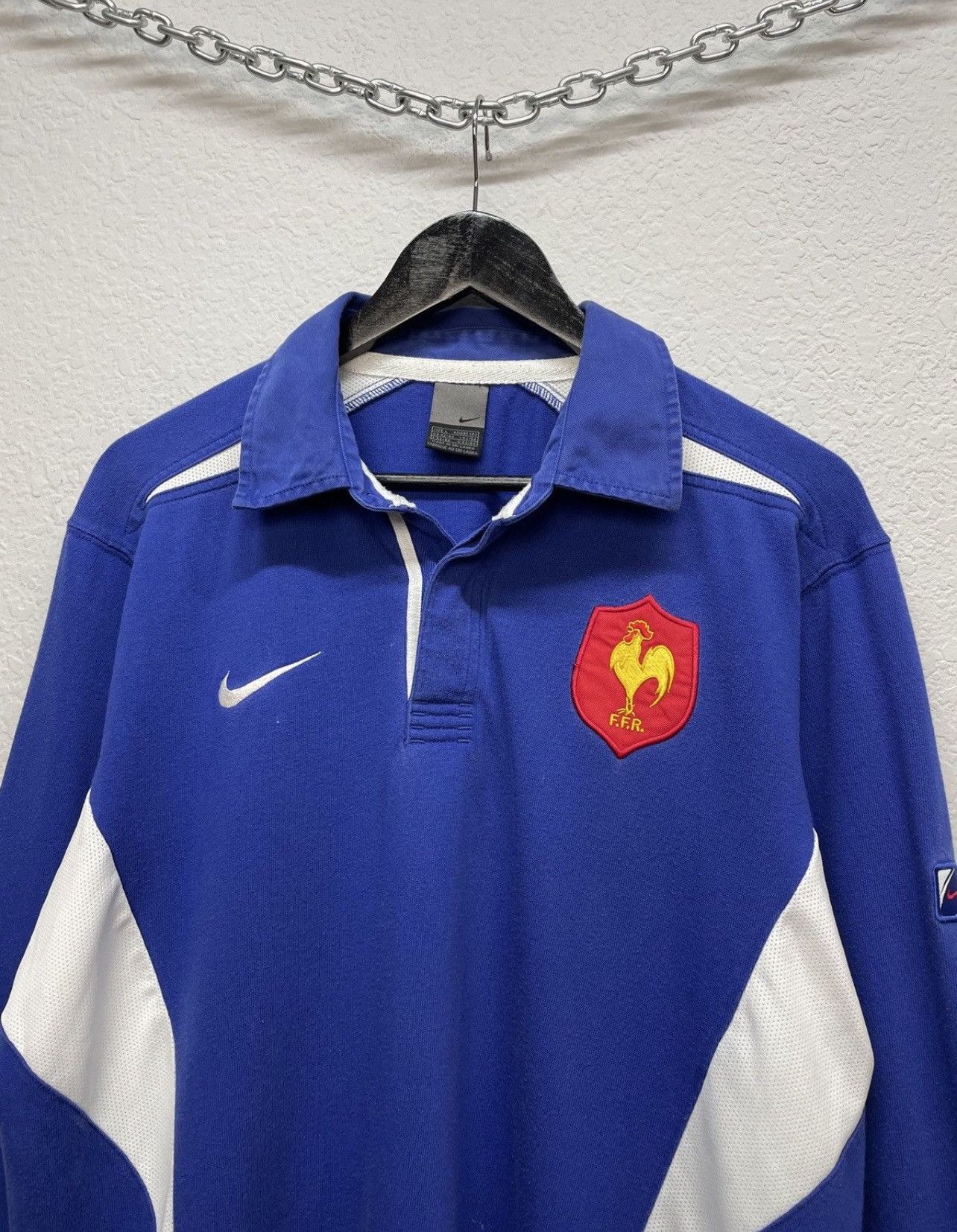 Vintage Vinitage Y2K Nike France 2000s Rugby Polo Sweatshirt Size US M / EU 48-50 / 2 - 1 Thumbnail