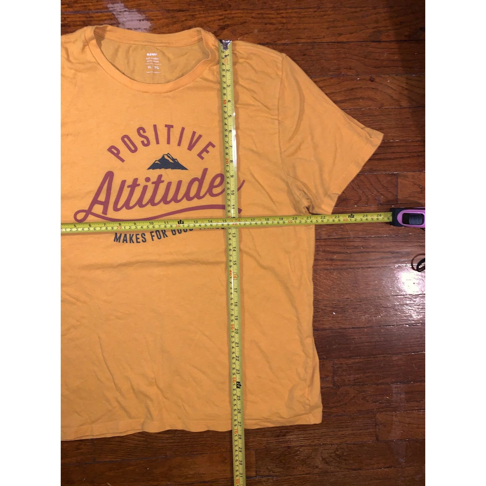 Old Navy Old Navy Positive Attitudes Graphic T Shirt XL Yellow Size US XL / EU 56 / 4 - 4 Thumbnail