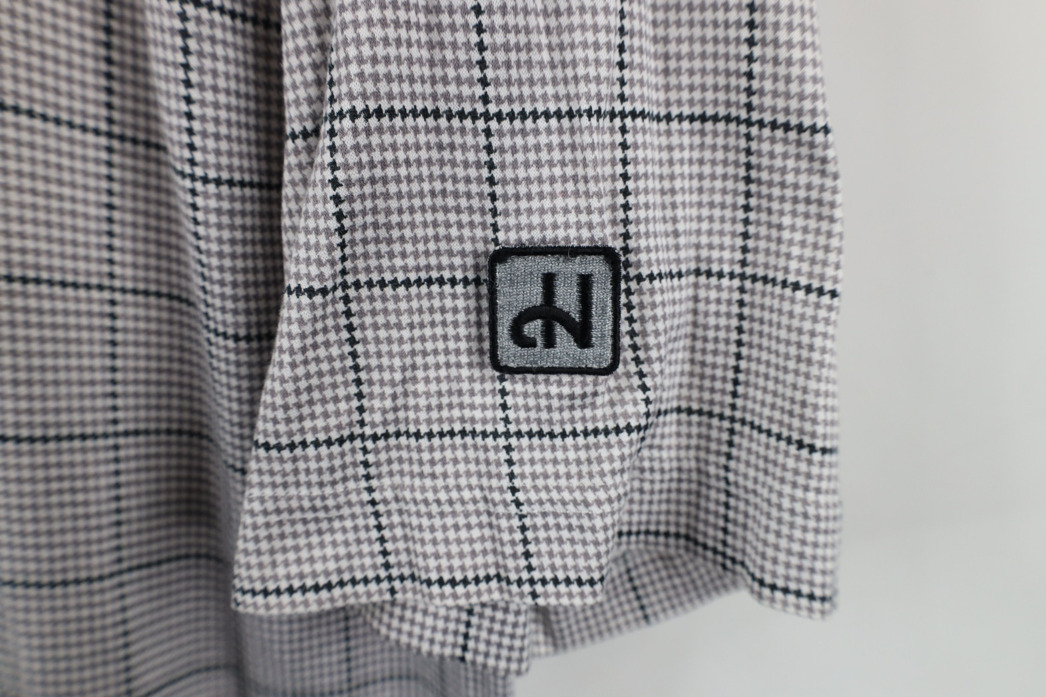 Vintage Vintage 90s Streetwear Houndstooth Plaid Collared Polo Shirt Size US S / EU 44-46 / 1 - 4 Thumbnail