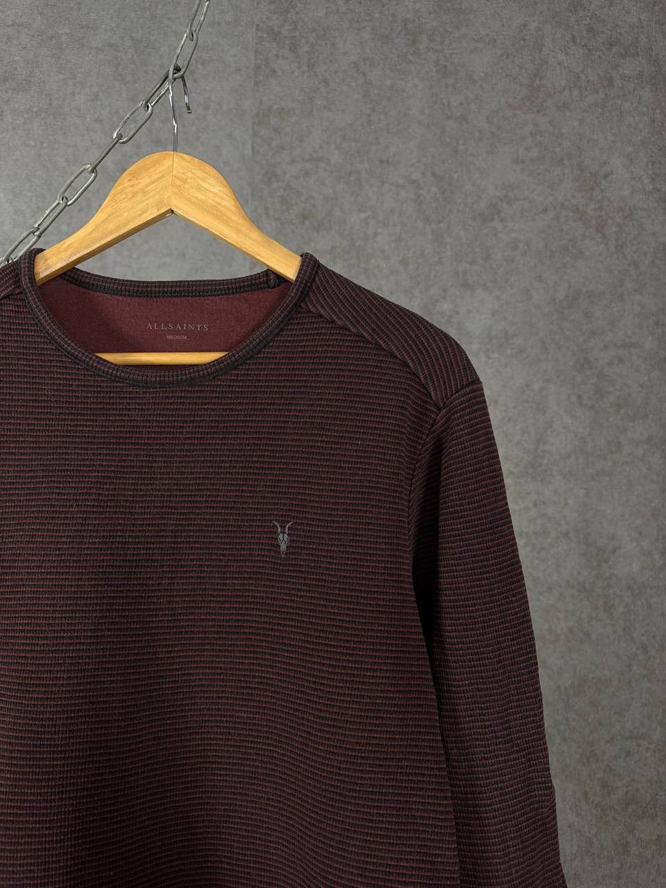 Allsaints Allsaints streetwear logo striped longsleeve Size US M / EU 48-50 / 2 - 2 Thumbnail