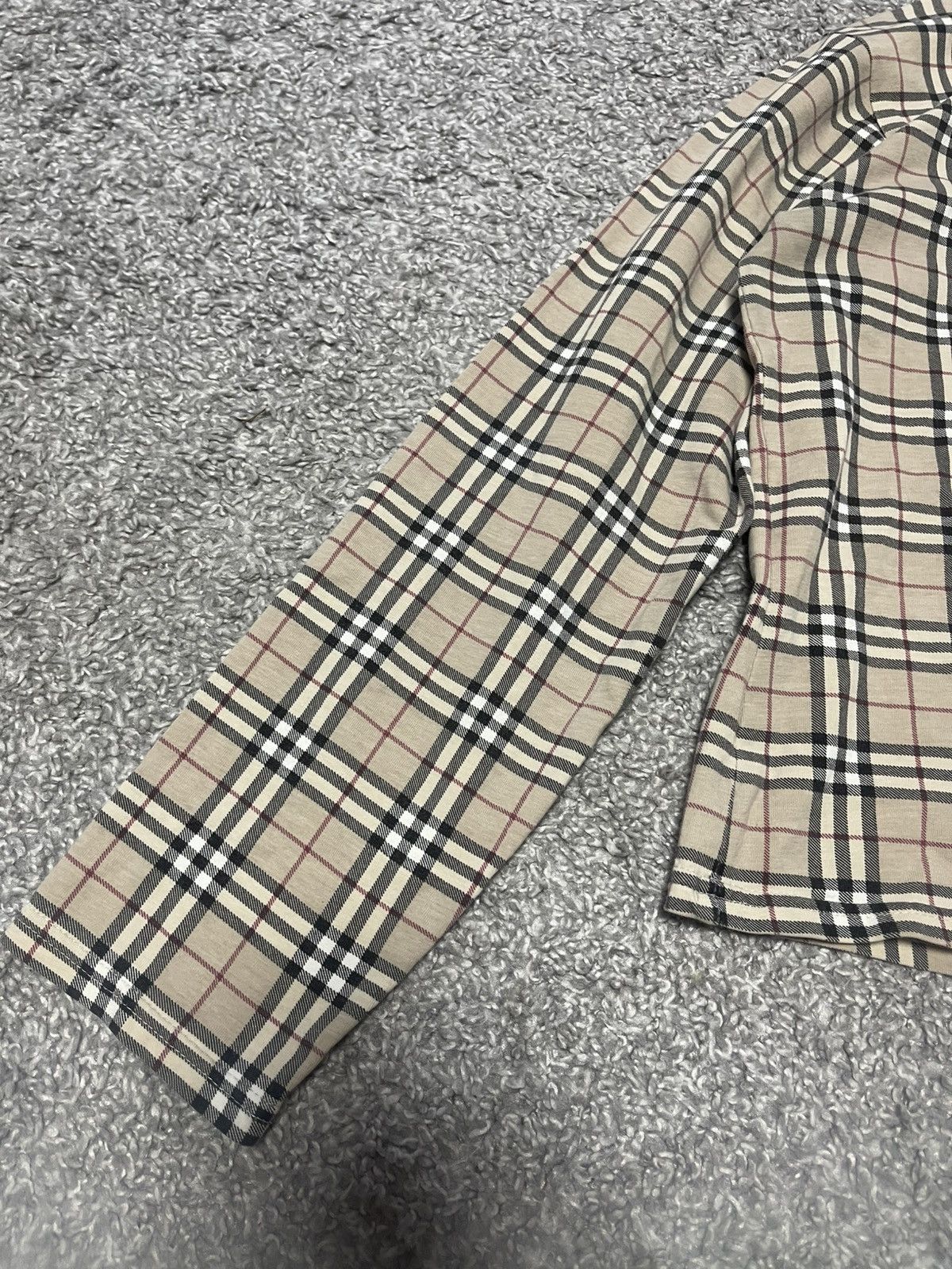 Burberry Burberry London Nova Check Crew Neck Long Sleeve Beige M Size M / US 6-8 / IT 42-44 - 7 Thumbnail