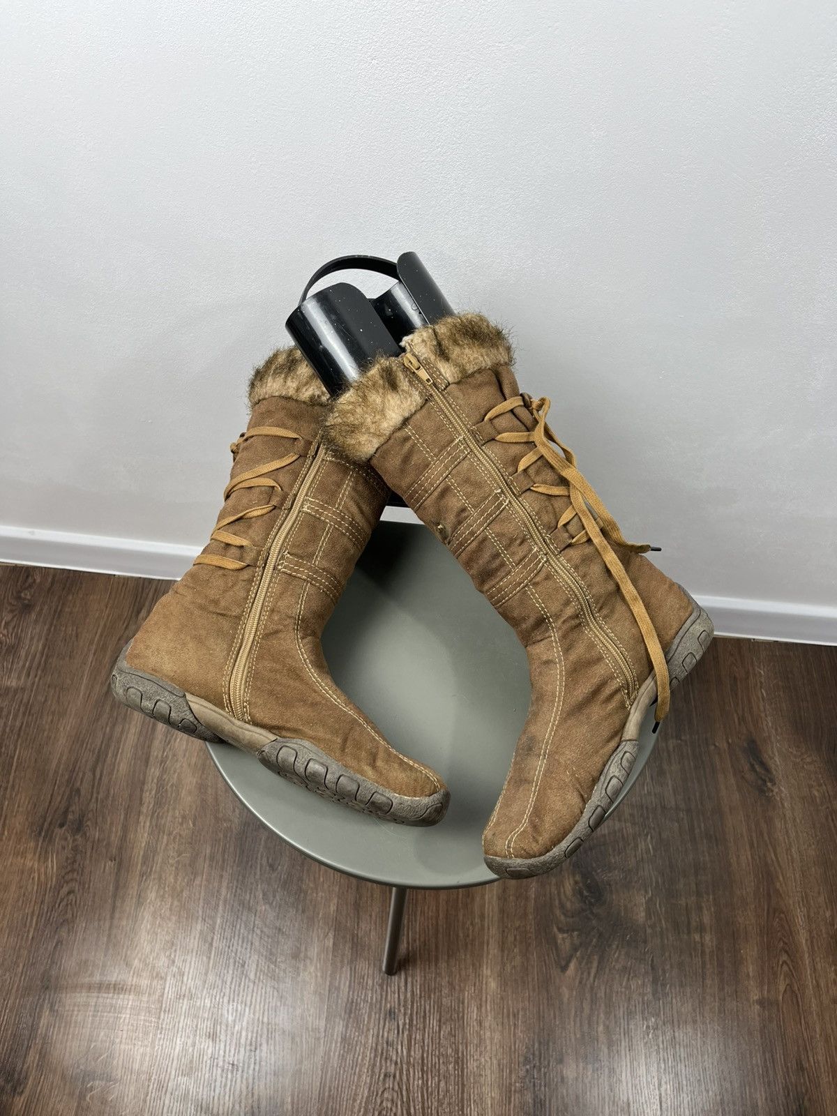 Other Brown Suede Faux Fur Winter Boots Size 39 Size US 8.5 / IT 38.5 - 8 Thumbnail