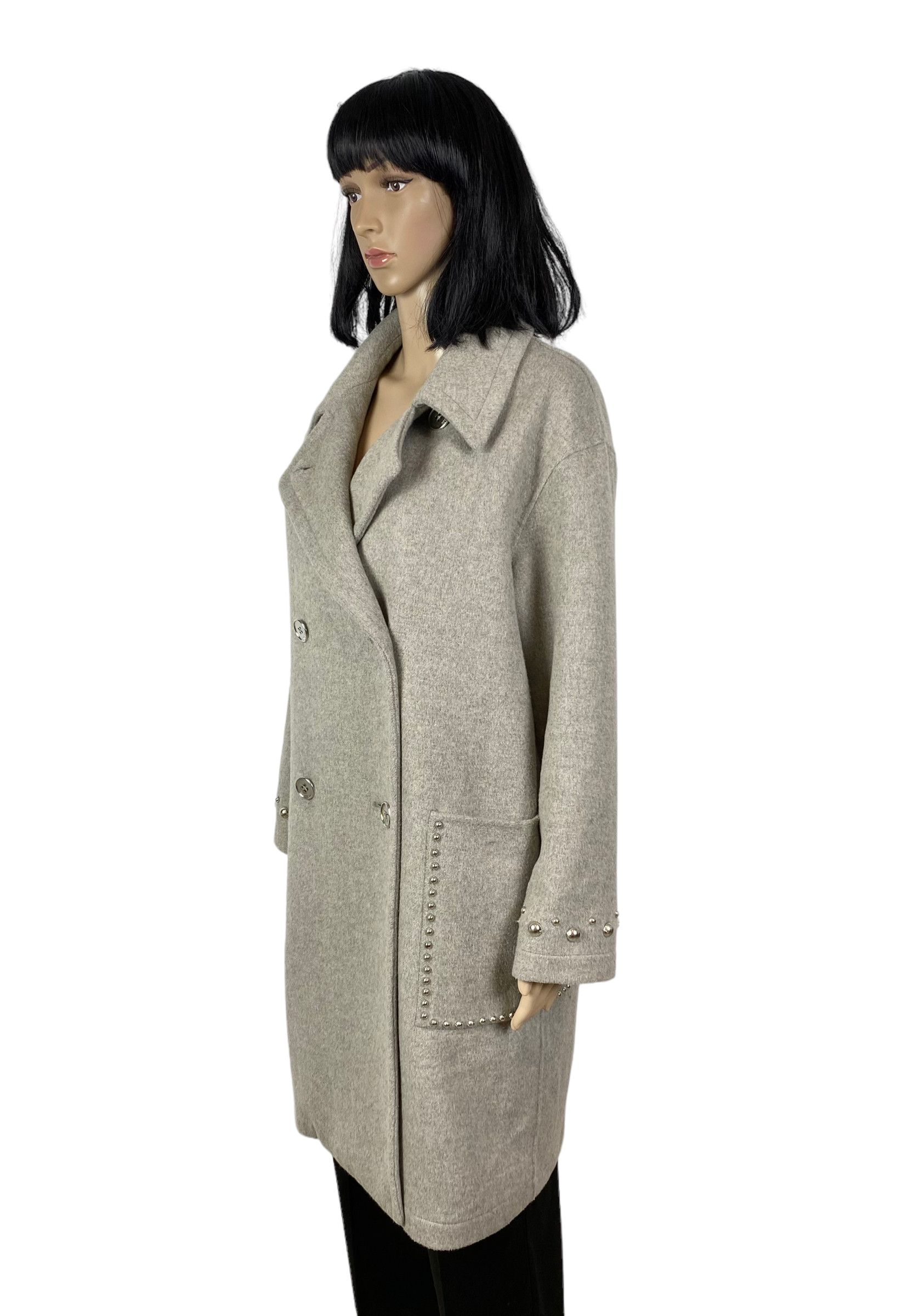 TWINSET twin-set double-breasted wool coat decorated size S Size S / US 4 / IT 40 - 4 Thumbnail