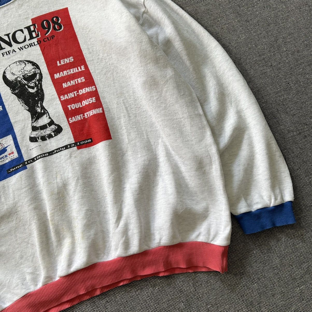 Vintage Vintage FRANCE 98 Fifa World Cup Sweatshirt Size US XL / EU 56 / 4 - 5 Thumbnail