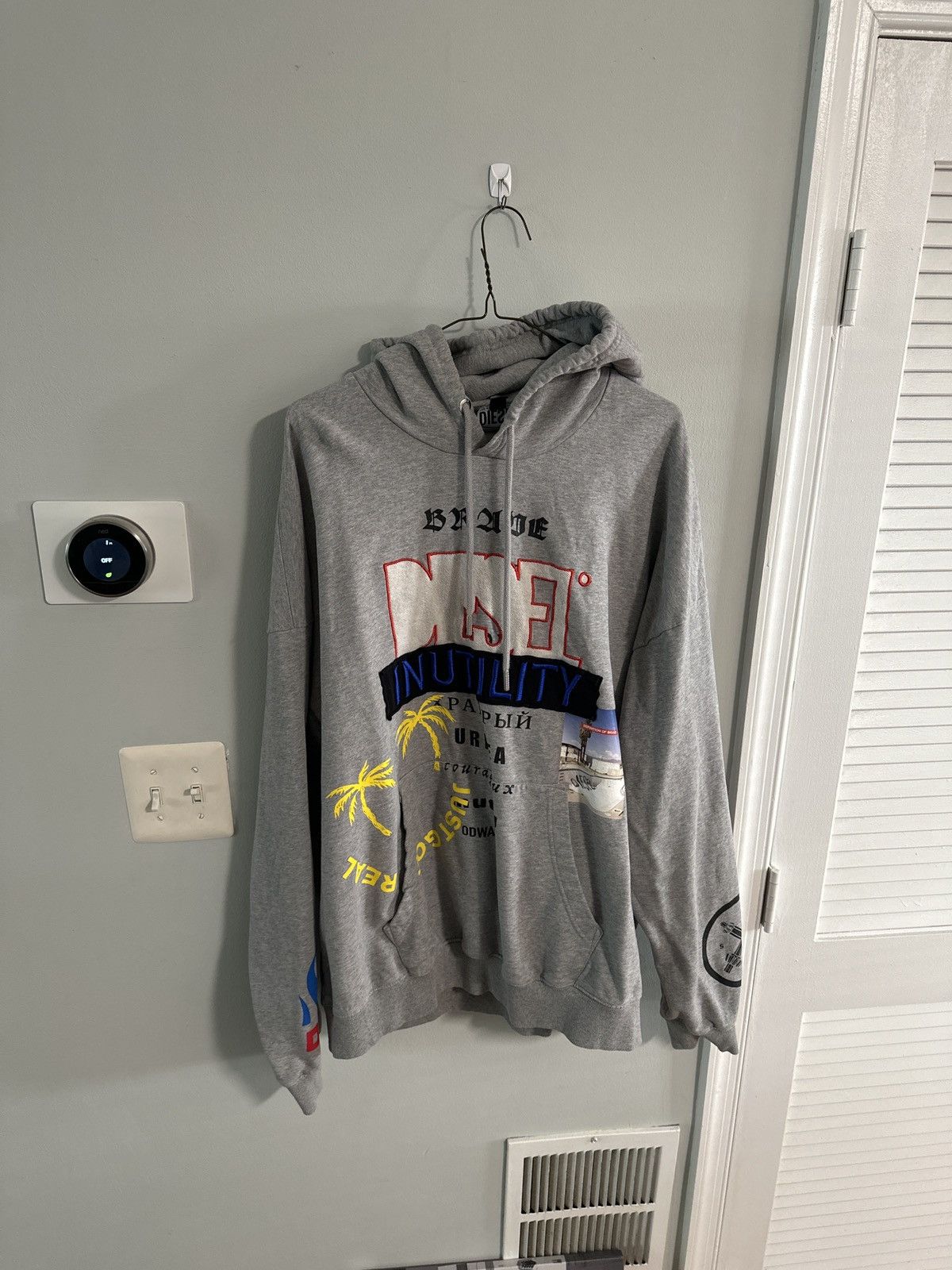 Diesel Grey Diesel INUTILITY Hoodie Size US XXL / EU 58 / 5 - 3 Thumbnail
