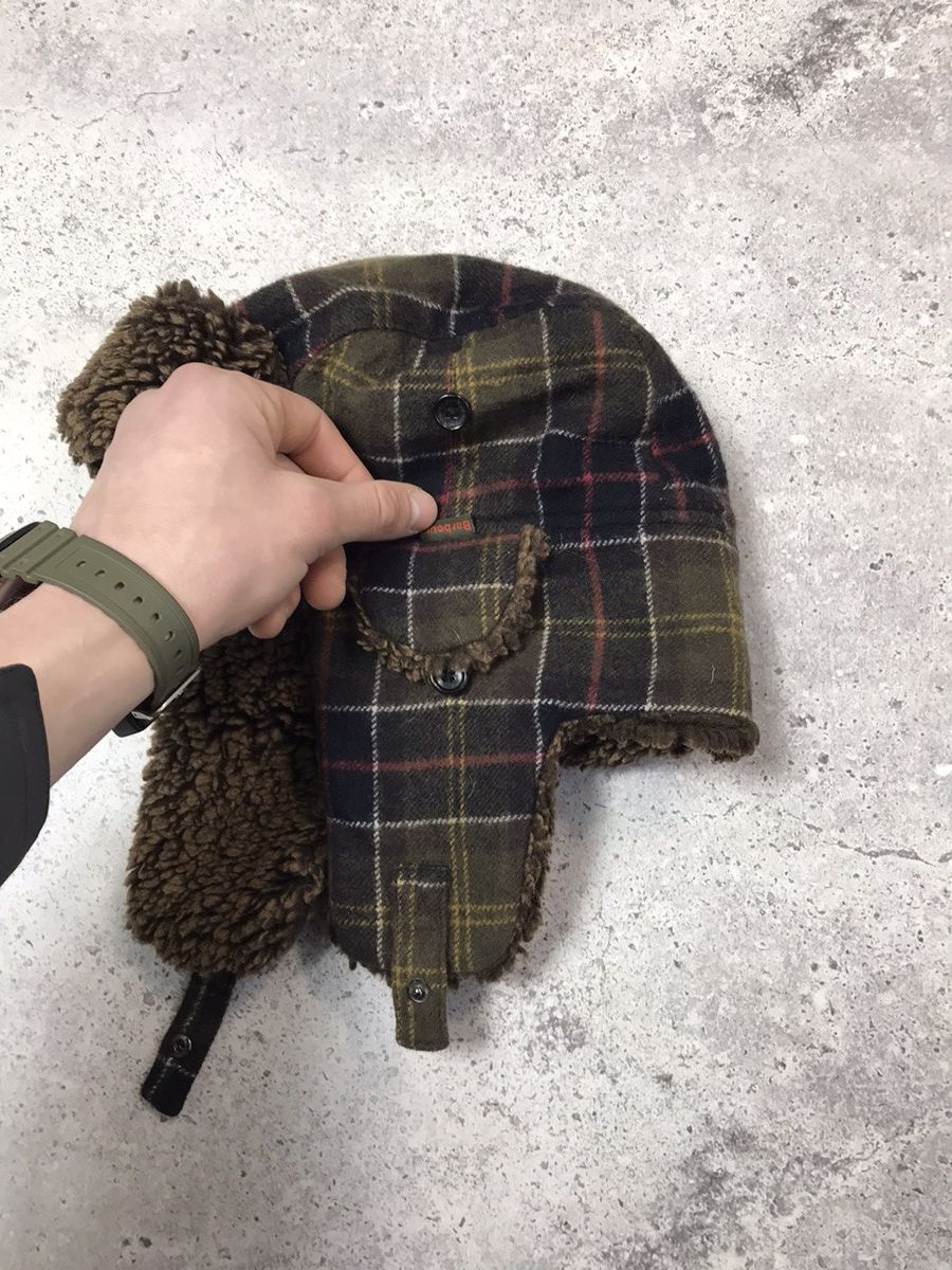 Barbour × Vintage Rare Vintage Barbour Checker Winter Hat Cap Hype Streetwear Size ONE SIZE - 10 Thumbnail