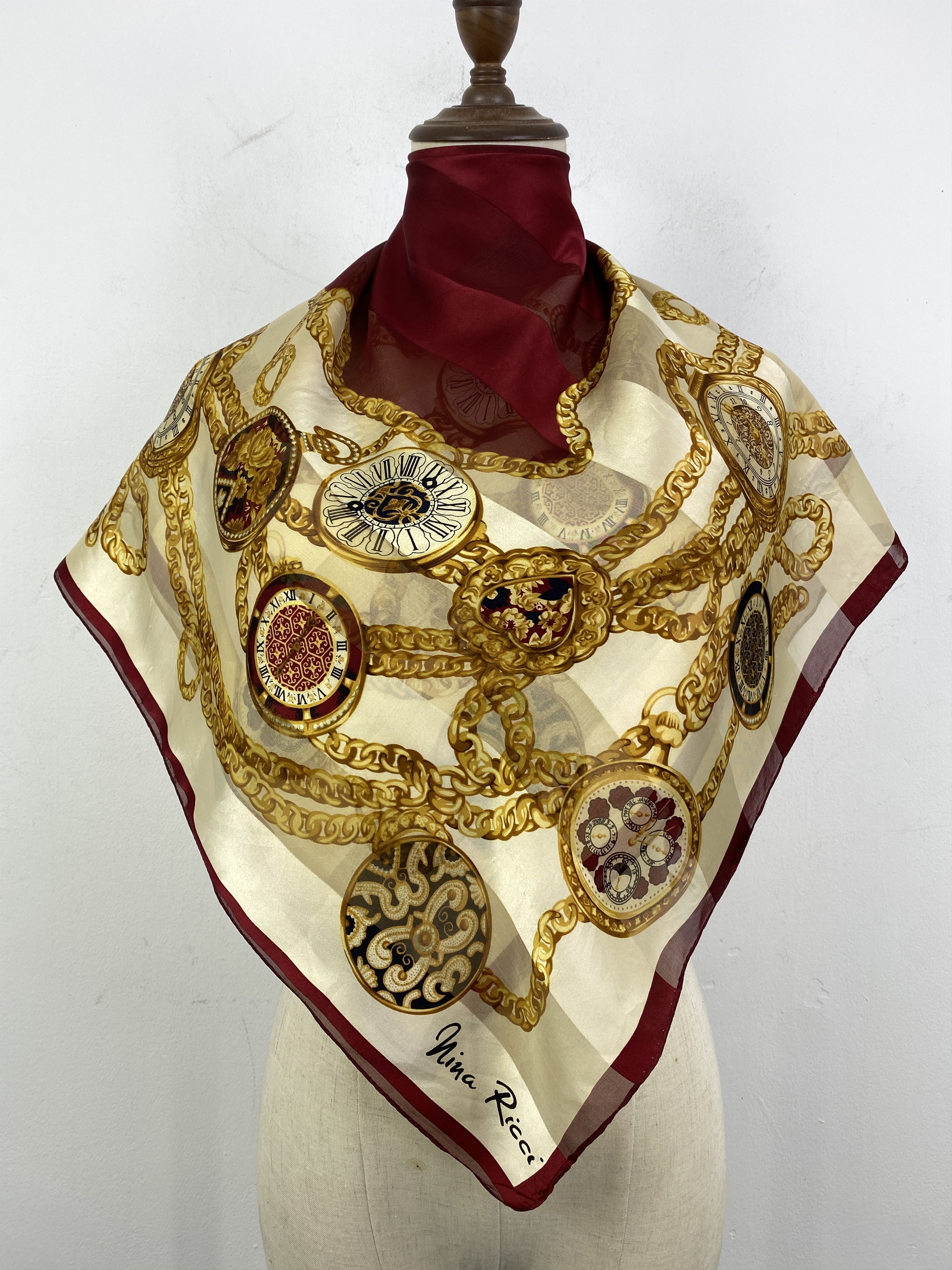 Nina Ricci Nina Ricci Silk Scarf / Silk Shawl SN0244 Size ONE SIZE - 1 Thumbnail