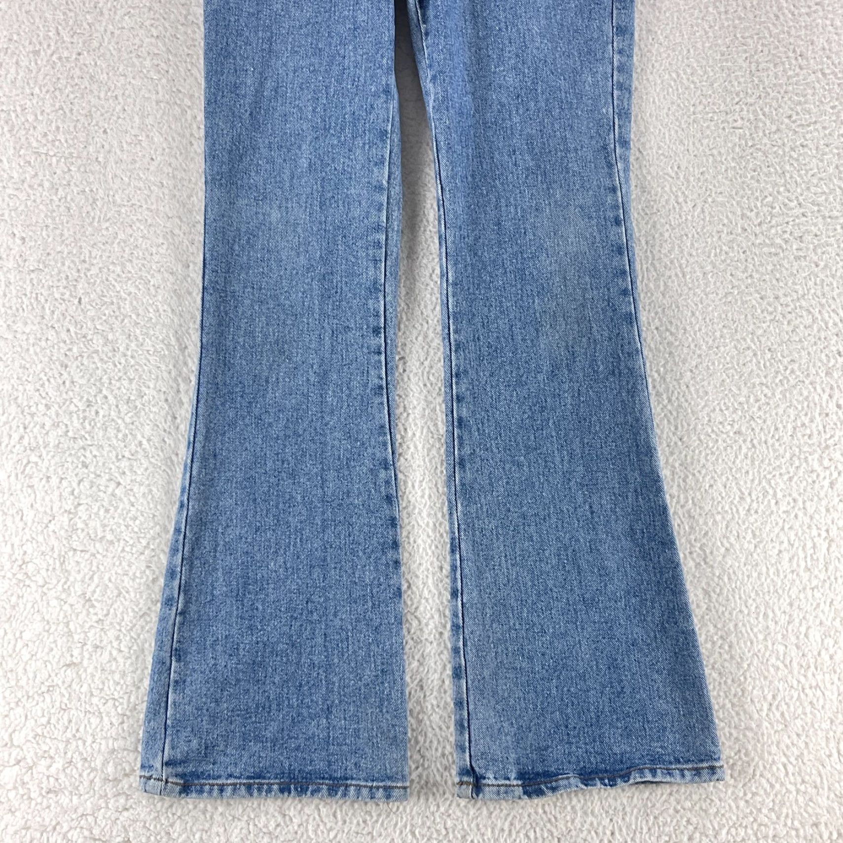 Denime VINTAGE Just USA Jeans Womens Size 5 Blue Denim Flare Leg Mid-Rise United States 80s 90s Bohemian Size 27" / US 4 / IT 40 - 3 Thumbnail
