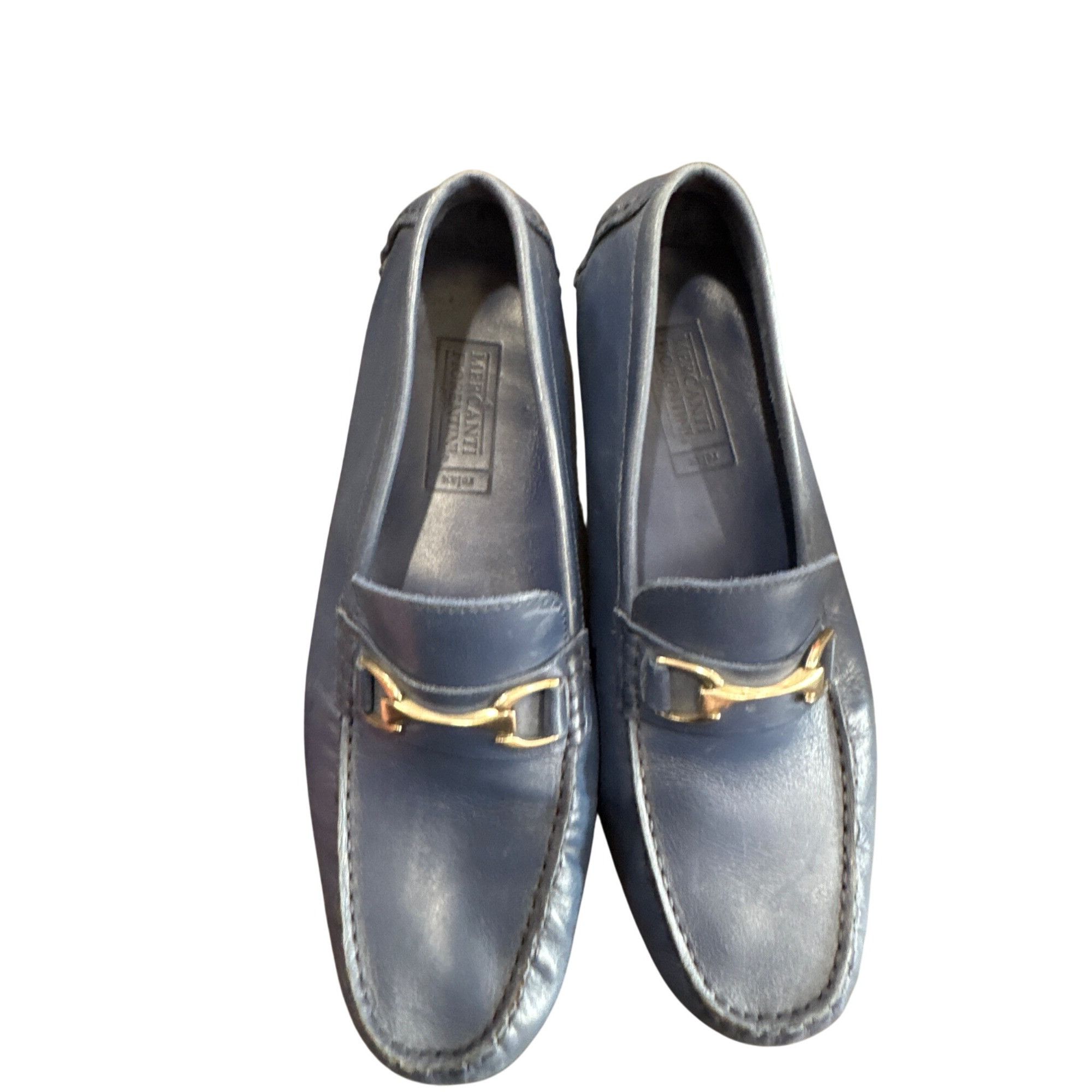 Mercanti Fiorentini Mercanti Fiorentini Mens Blue Leather Slip-On Loafers Size 1 Size US 10 / EU 43 - 11 Thumbnail