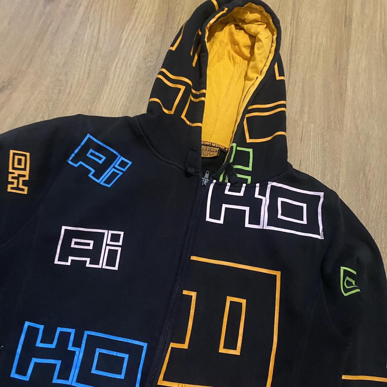Other Black hoodie with multi-coloured print, streetwear Size US L / EU 52-54 / 3 - 3 Thumbnail