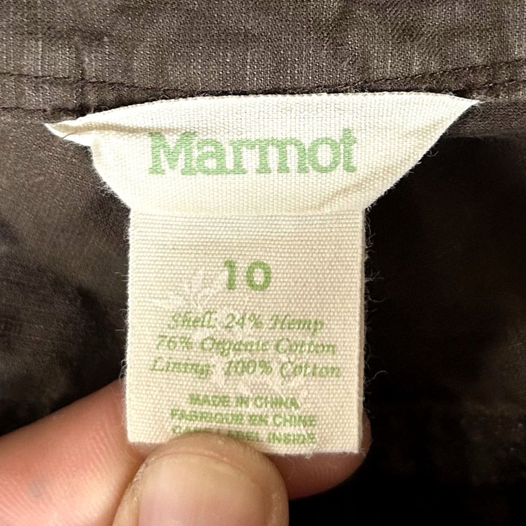 Marmot Marmot Capri Pants Women's 10 Hemp & Organic Cotton Fabric Draw String Hem Brown0 Size 32" / US 10 / IT 46 - 5 Thumbnail