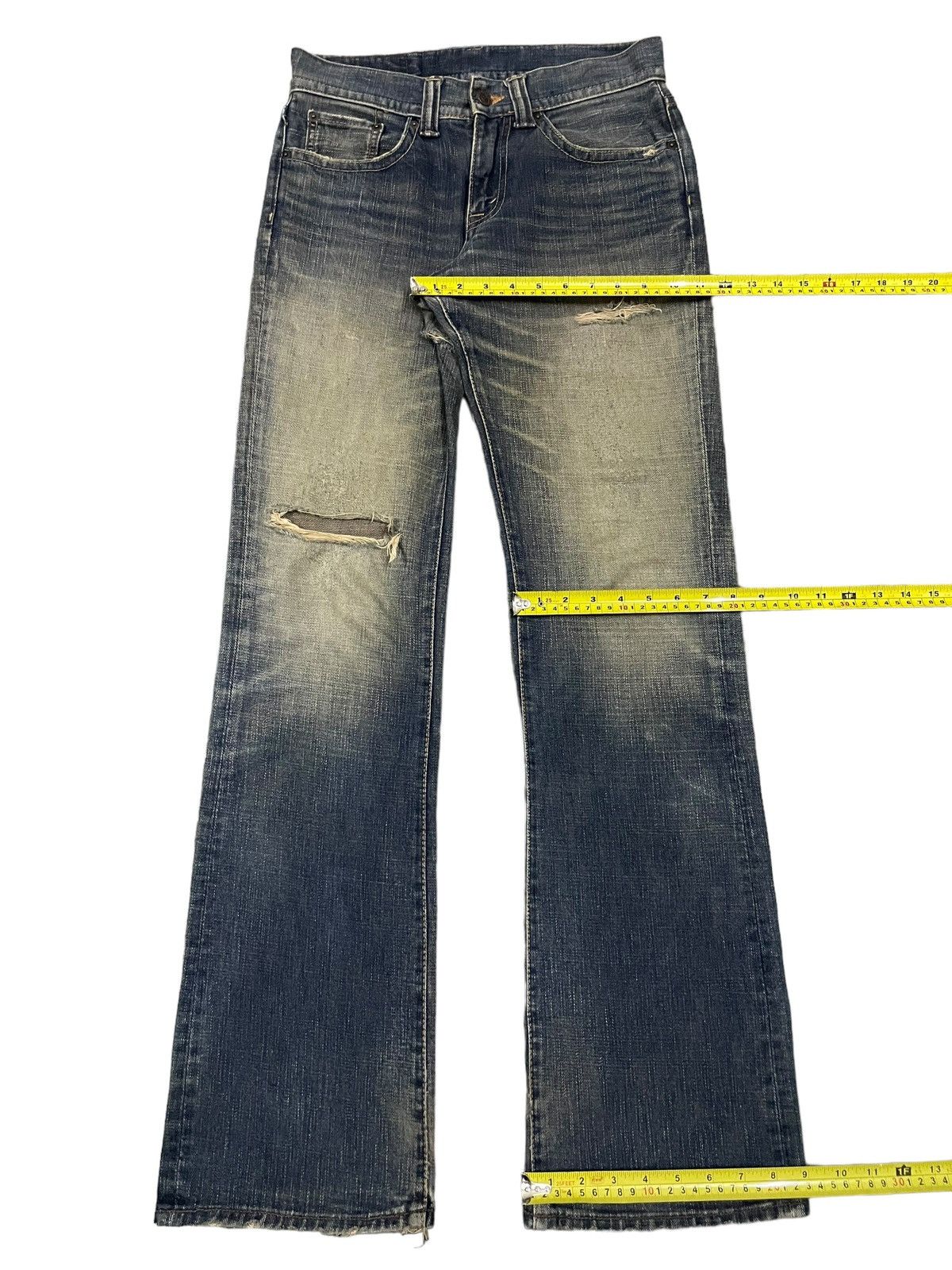 Big John Vintage Big John x GL Heart Bootcut Mud Wash Distroyed Jeans Size US 30 / EU 46 - 13 Thumbnail